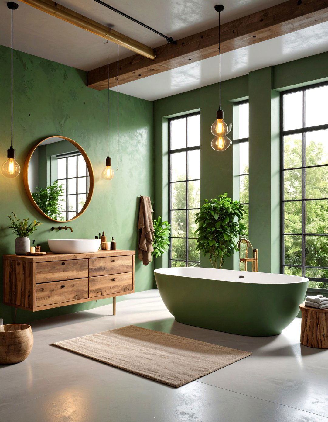 Yellow and Green Spa Inspired Bathroom Retreat - 20 Yellow and Green Bathroom Ideas