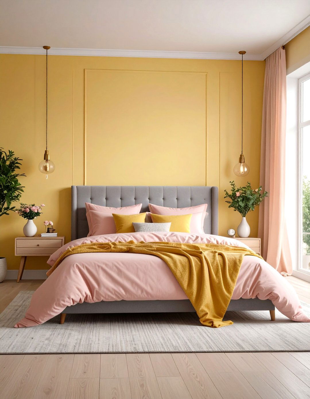 Yellow and Pink Bedroom Wall Paint Combinations - 20 How to Decorate With Yellow and Pink