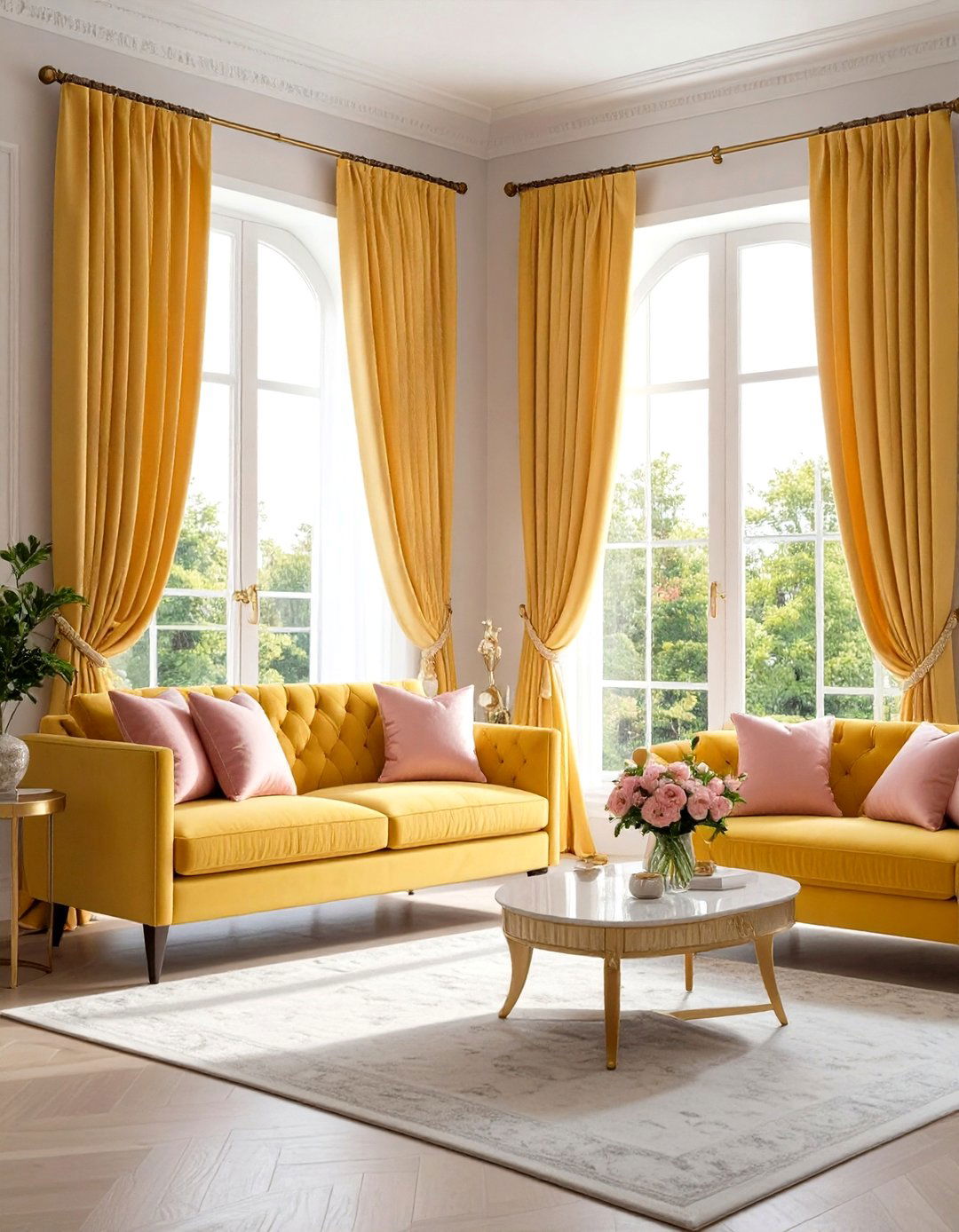 Yellow and Pink Curtains and Drapery Designs - 20 How to Decorate With Yellow and Pink