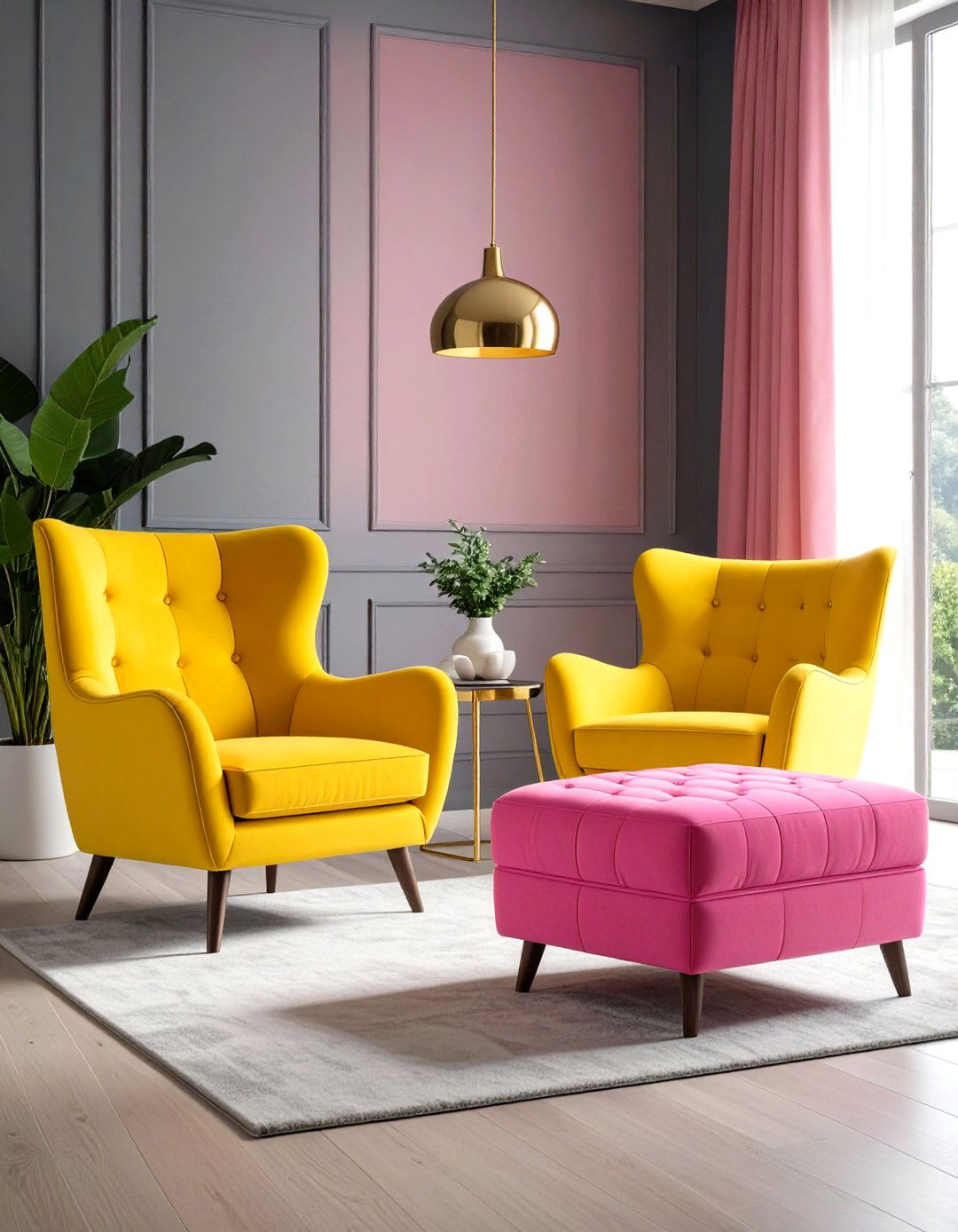 Yellow and Pink Statement Furniture Pieces - 20 How to Decorate With Yellow and Pink