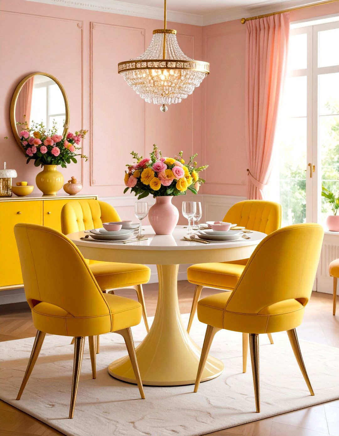 Yellow and Pink Vintage and Retro Styling Approaches - 20 How to Decorate With Yellow and Pink