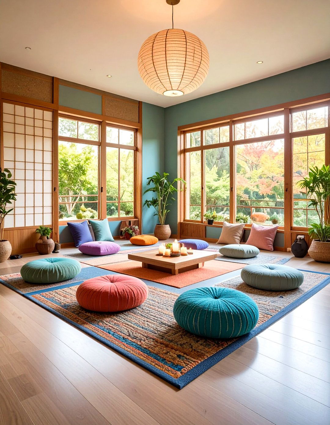 Yoga Meditation Nook within the Home Gym - 20 Home Gym Ideas