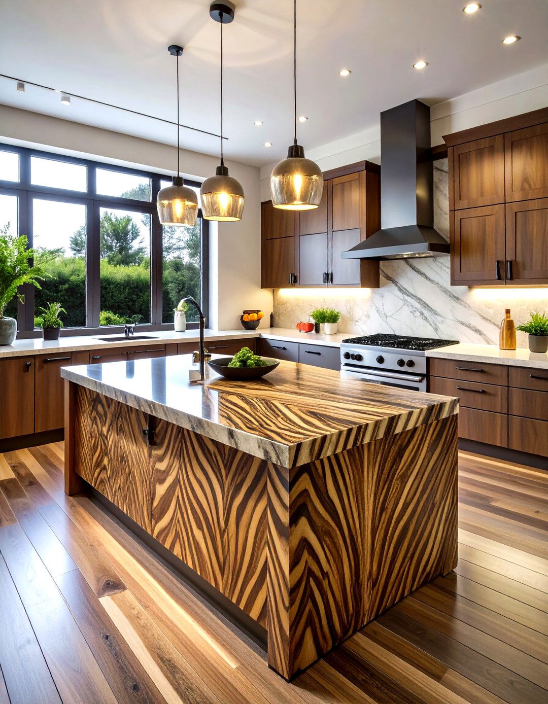 Zebrawood Countertop Exotic Striped Drama - 20 Wood Countertop Ideas