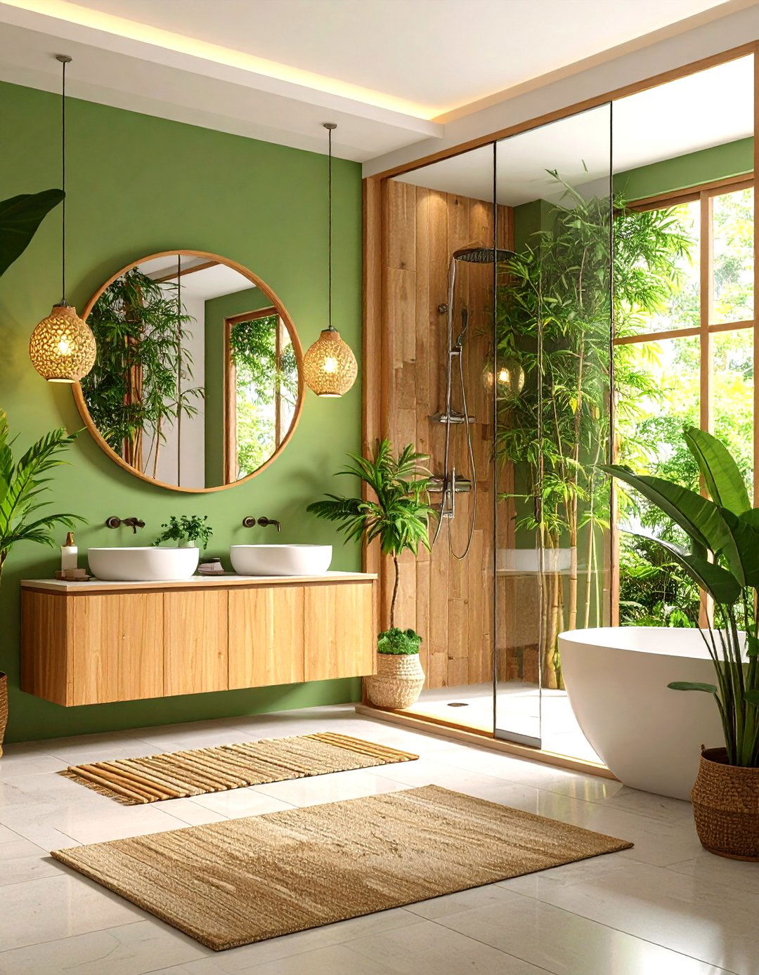 Zen Bathroom Bamboo Accent Integration - 20 Zen Bathroom Ideas