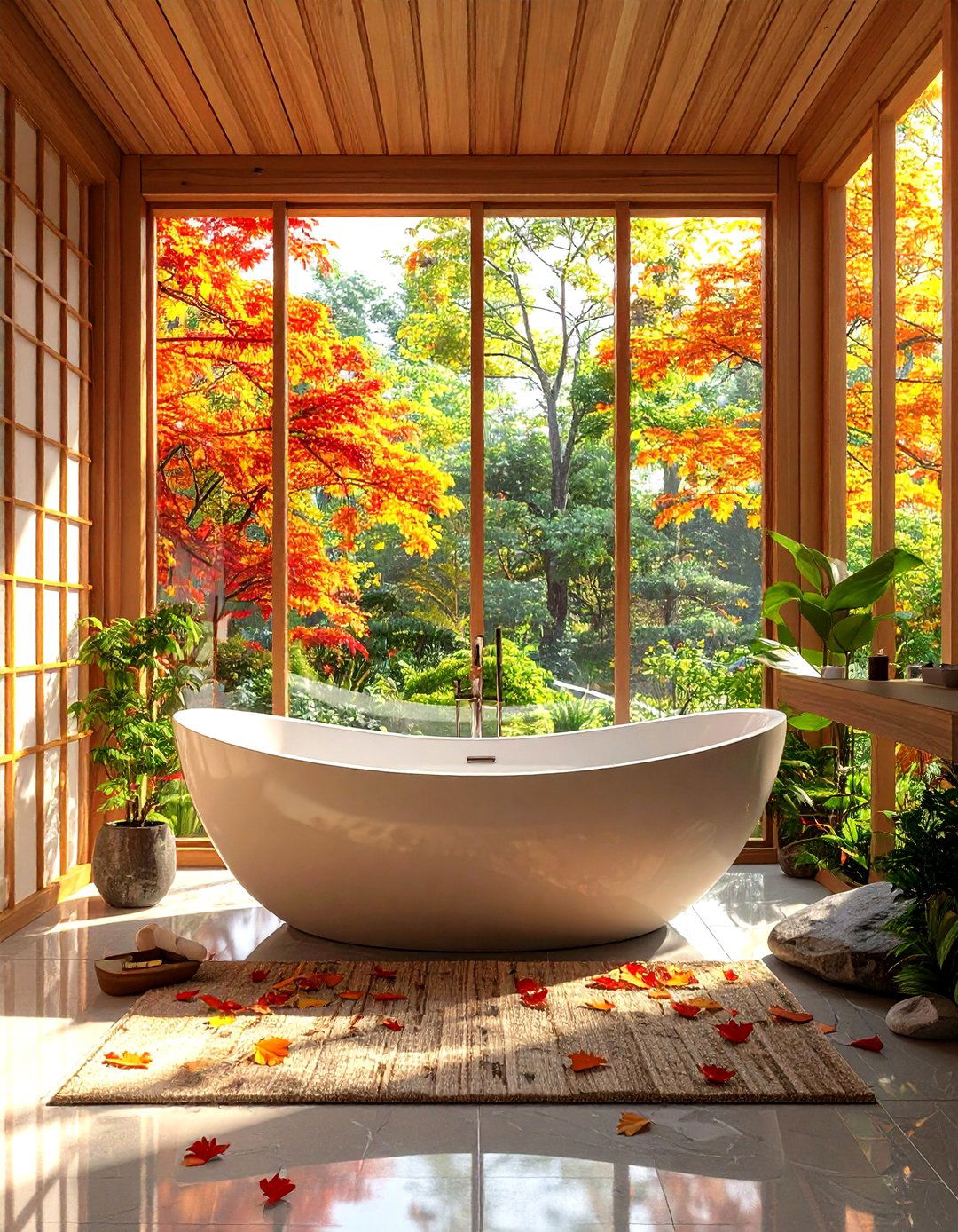 Zen Bathroom Freestanding Soaking Tub Centerpiece - 20 Zen Bathroom Ideas