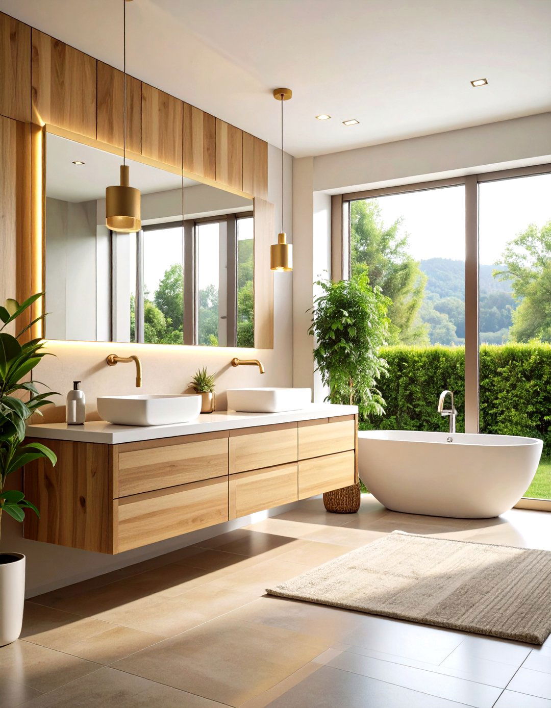 Zen Bathroom Minimalist Floating Vanity Design - 20 Zen Bathroom Ideas