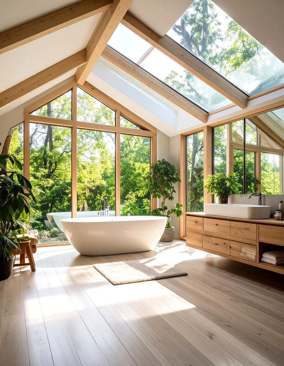 Zen Bathroom Natural Light Maximization - 20 Zen Bathroom Ideas