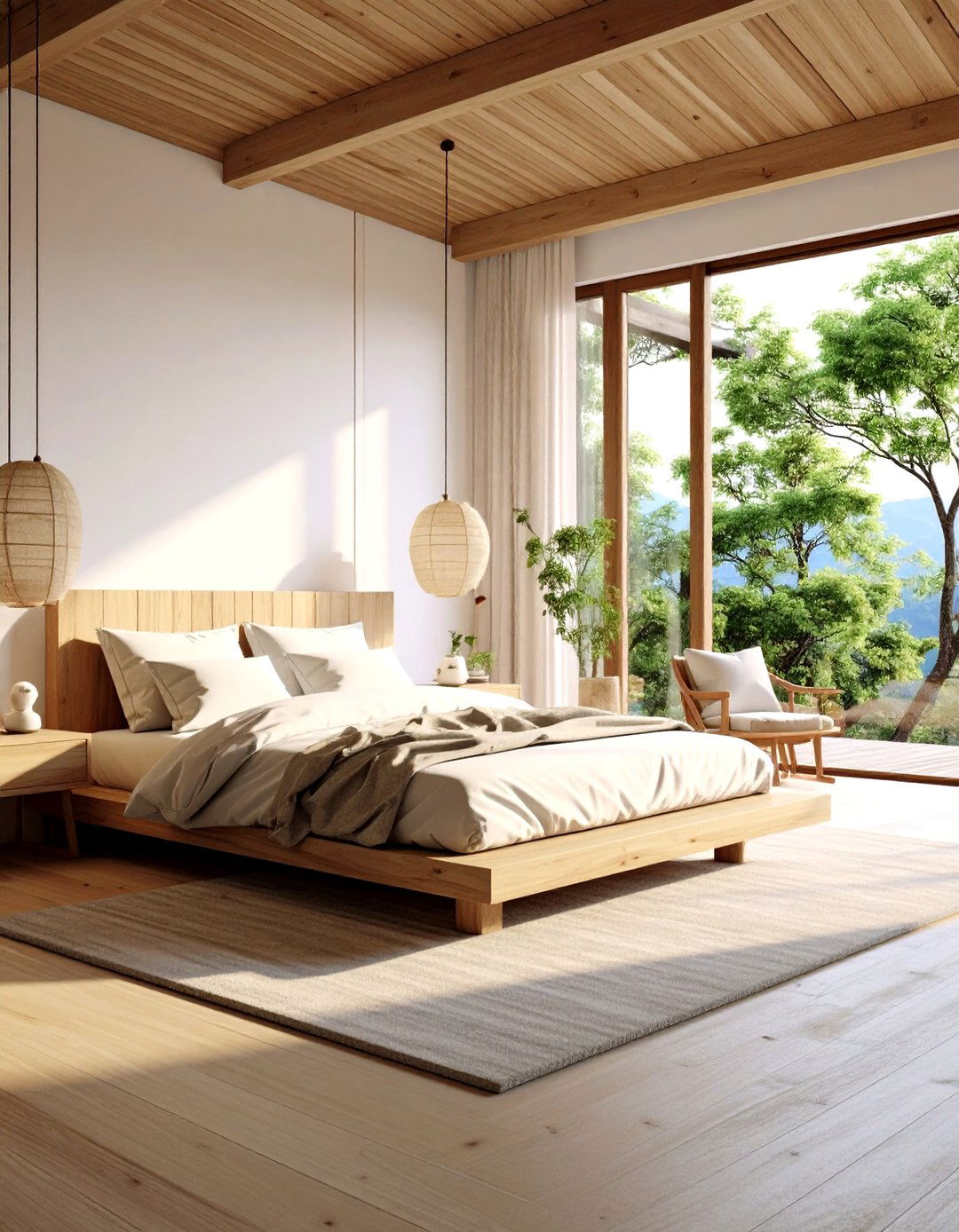 Zen Bedroom Natural Materials Integration - 20 Zen Bedroom Ideas