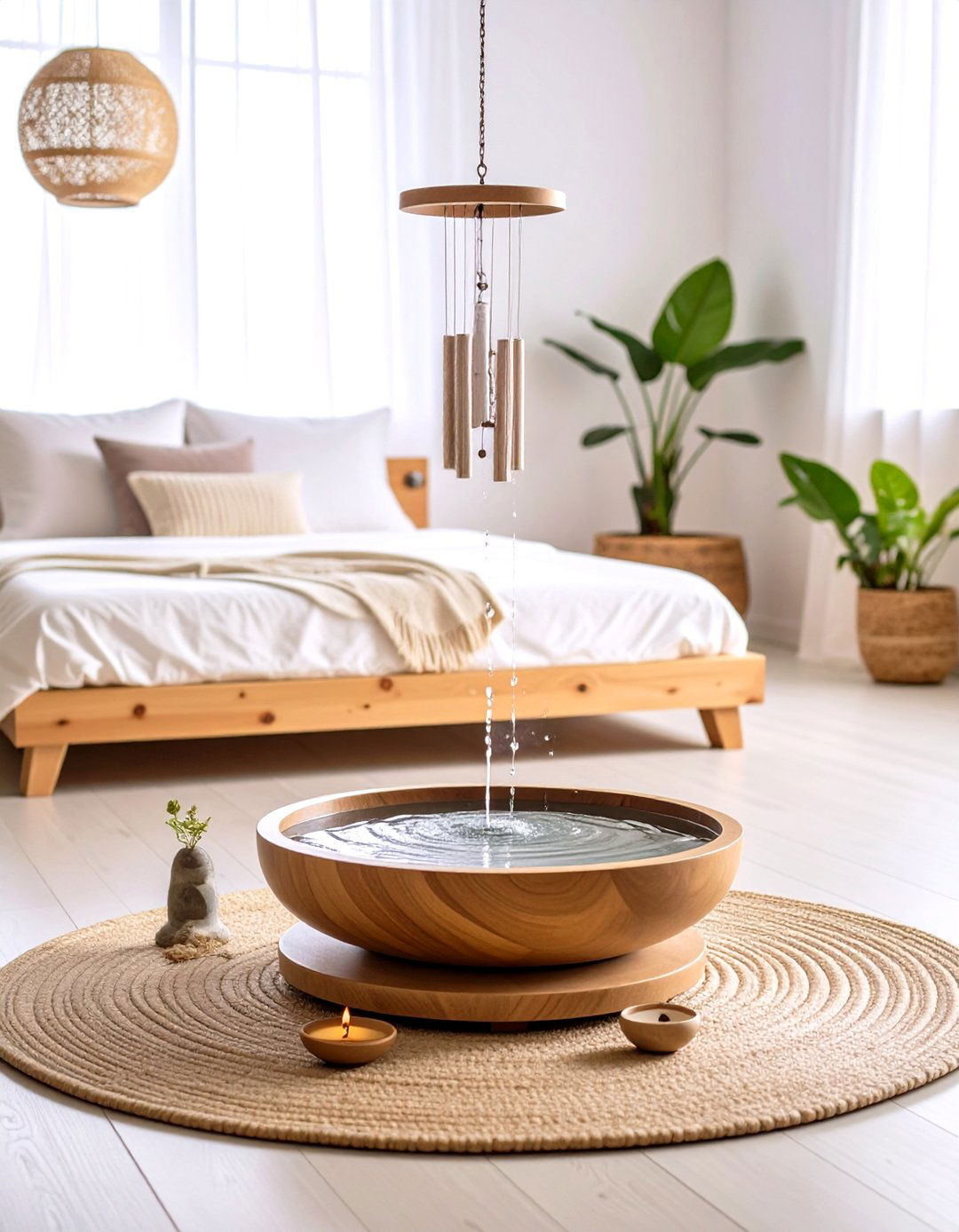 Zen Bedroom Natural Sound Elements - 20 Zen Bedroom Ideas