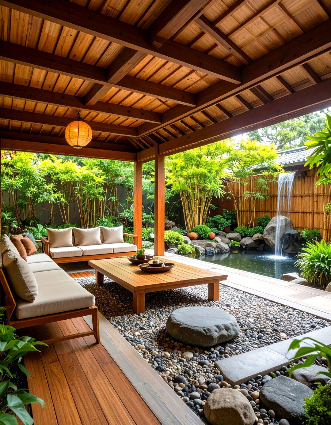 Zen Garden Covered Patio for Meditation and Wellness - 20 Covered Patio Ideas