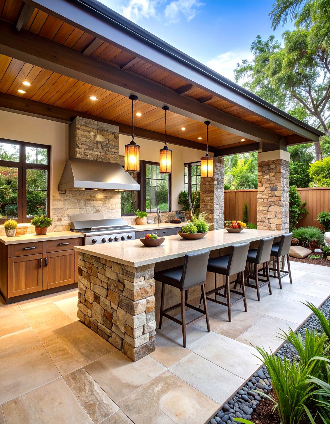 Zen Garden Lanai Kitchen - 20 Lanai Kitchen Ideas