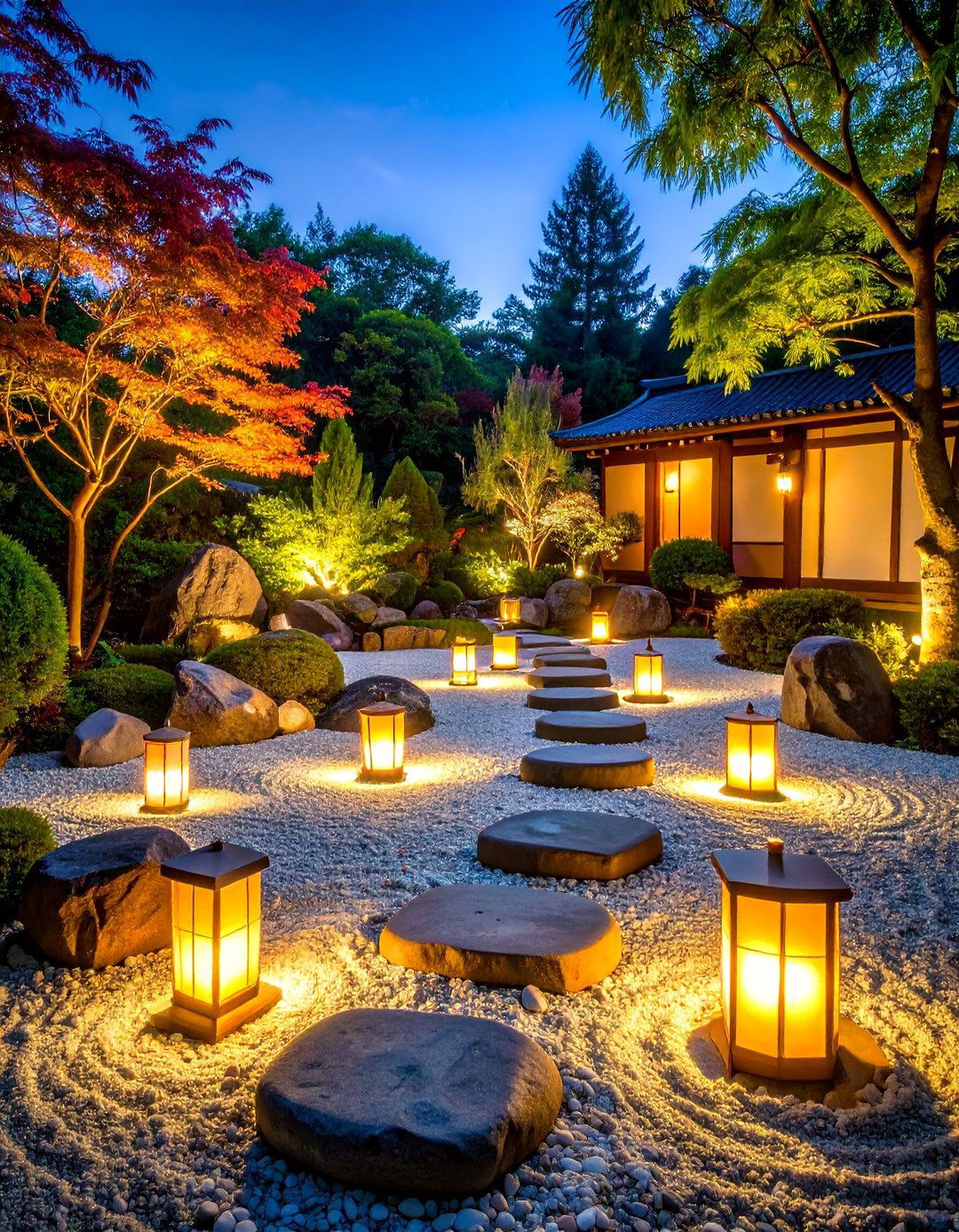 Zen Garden Landscape Lighting Serenity - 20 Landscape Lighting Ideas