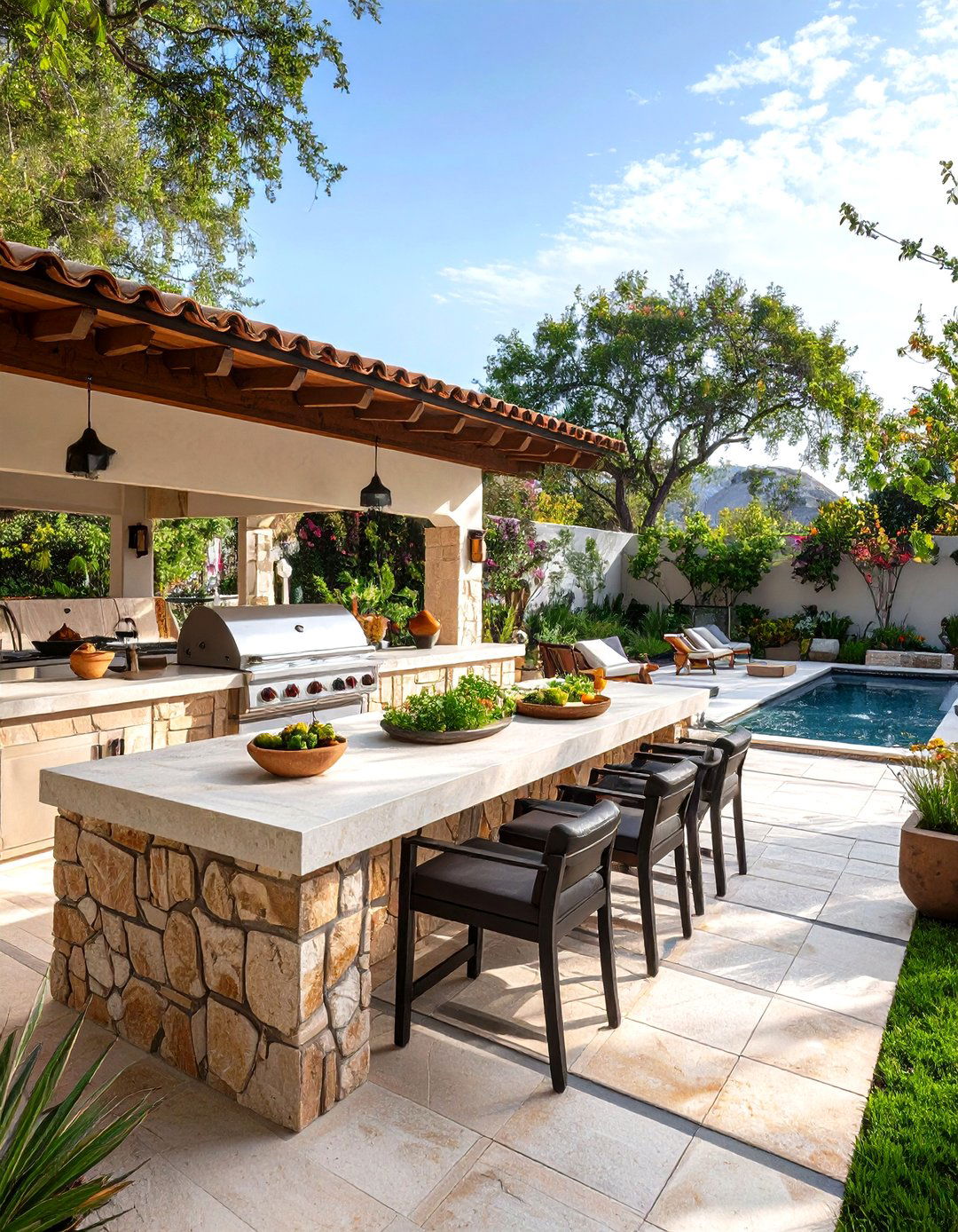Zen Garden Mexican Outdoor Kitchen - 20 Mexican Outdoor Kitchen Ideas