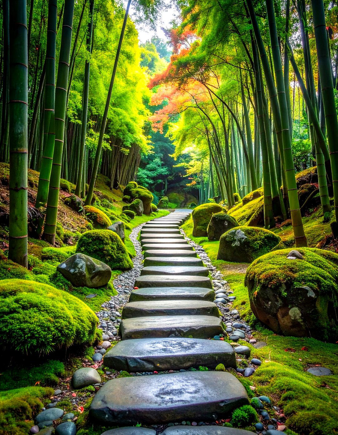 Zen Inspired Flagstone Stepping Stone Walkway - 20 Flagstone Walkway Ideas