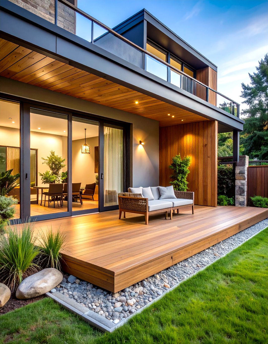 Zen Inspired Juliet Balcony with Natural Materials - 20 Juliet Balcony Ideas