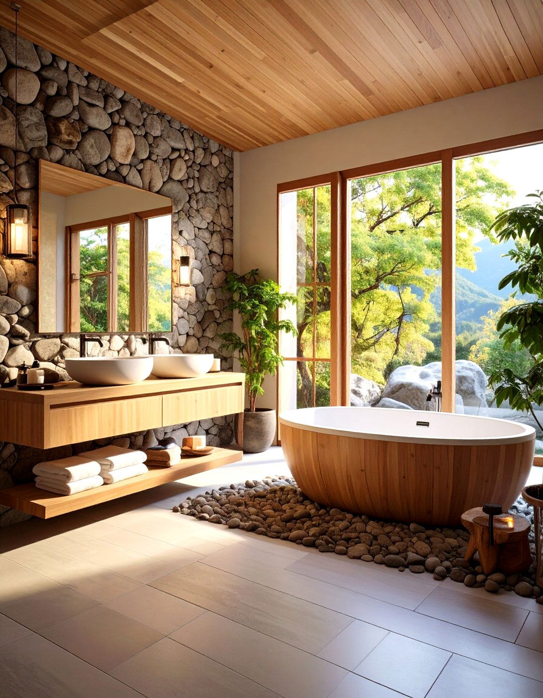 Zen Inspired Mid Century Modern Bathroom - 20 Mid-century Modern Bathroom Ideas