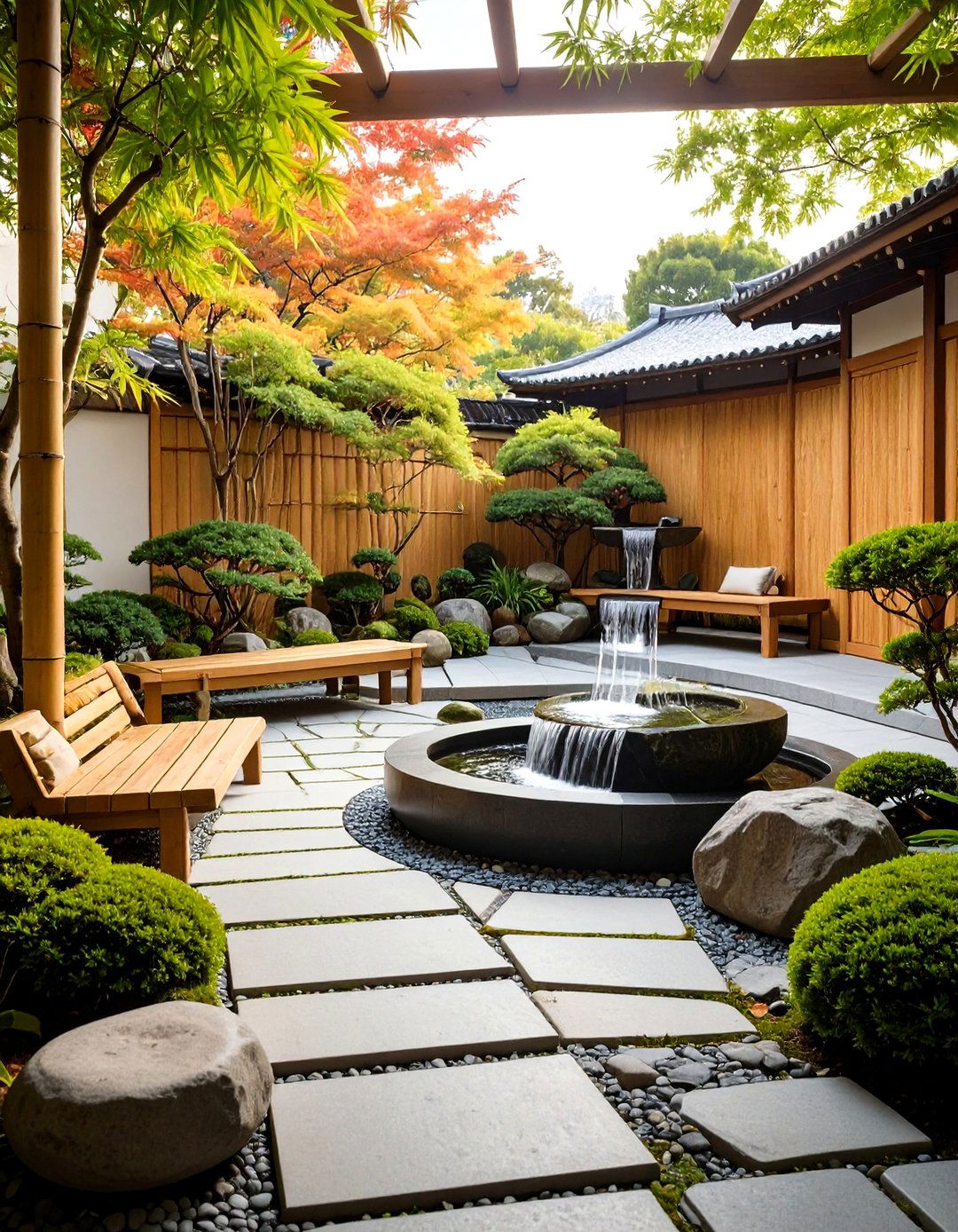Zen Japanese Garden Terrace Design - 20 Terrace Design Ideas