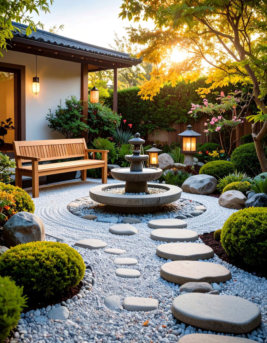 Zen Minimalist Patio Garden - 20 Patio Garden Ideas