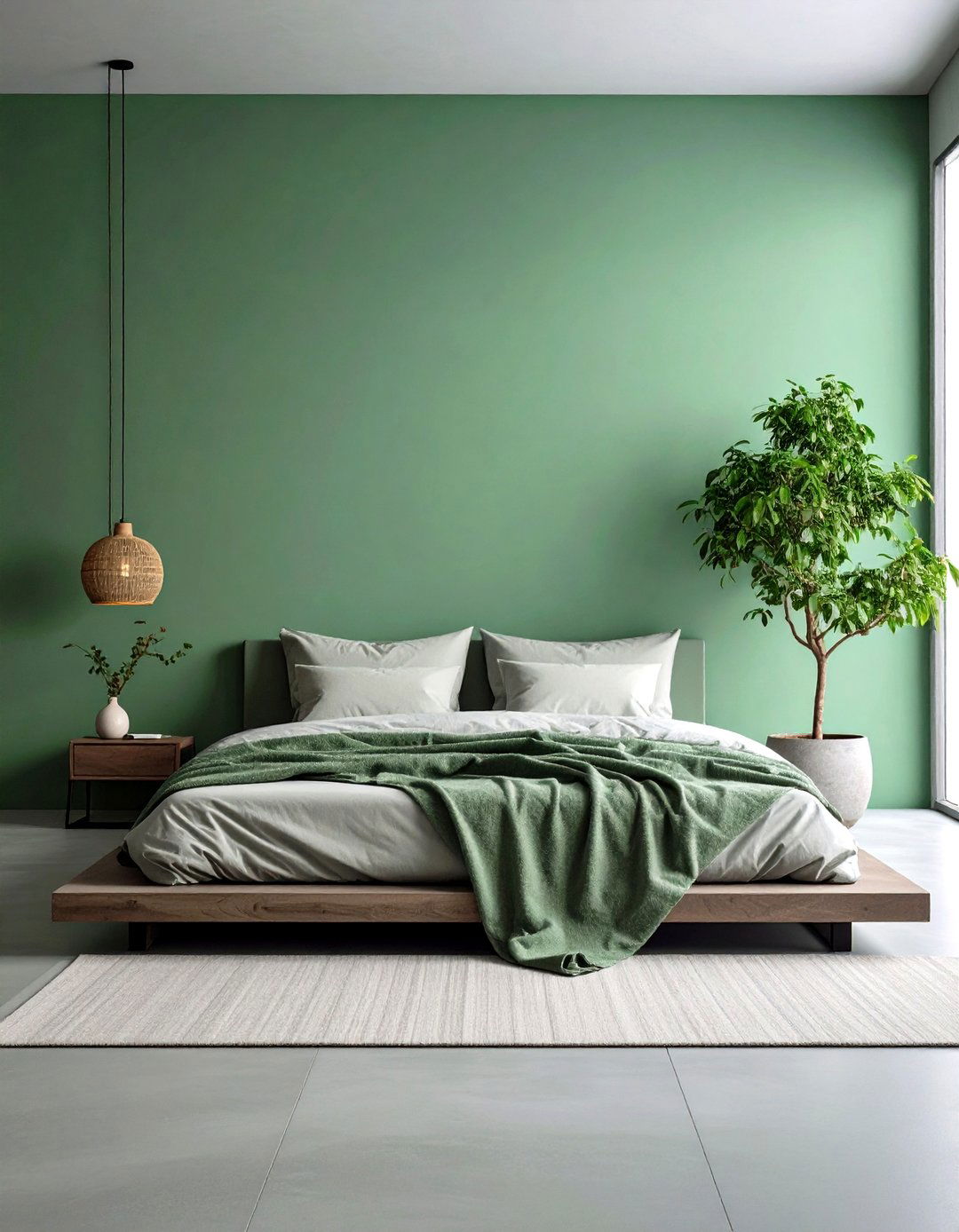 Zen Minimalist Retreat - 20 Sage Green and Grey Bedroom Ideas