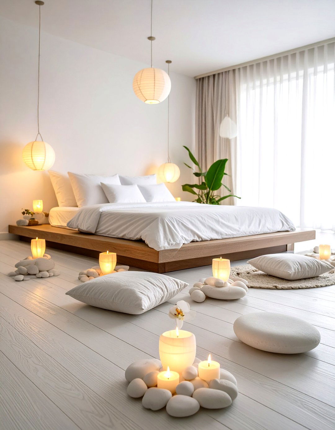 Zen Retreat White Bedroom - 20 White Bedroom Ideas