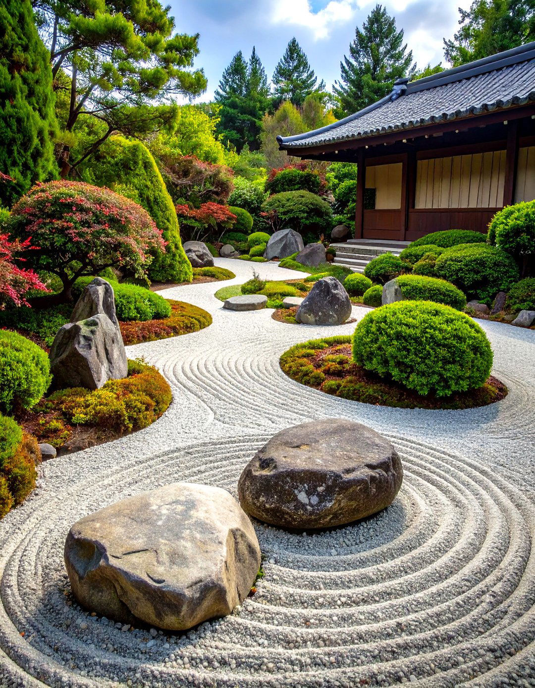 Zen Rock Terraced Garden Channels Japanese Serenity - 20 Hillside Terraced Garden Ideas