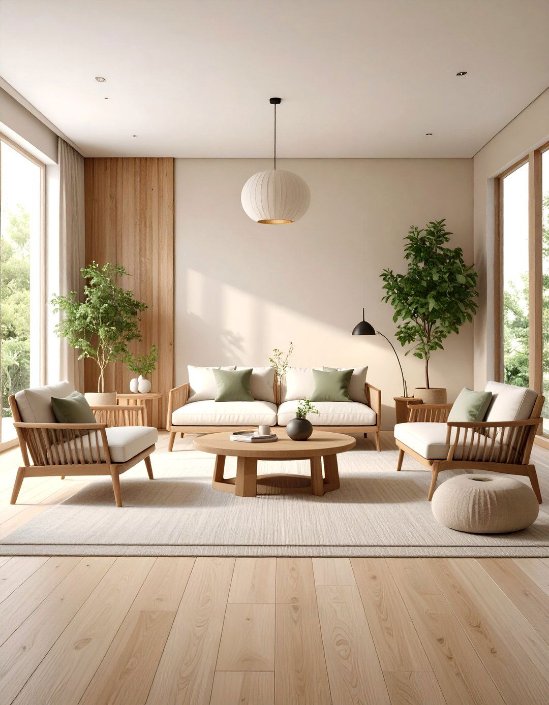 Zen Room with Bamboo Water Feature - 20 Zen Room Ideas