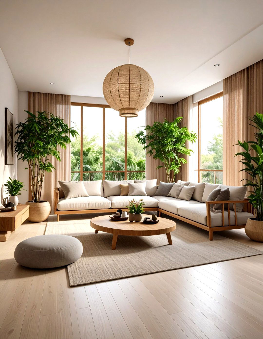 Zen Room with Indoor Plant Sanctuary - 20 Zen Room Ideas