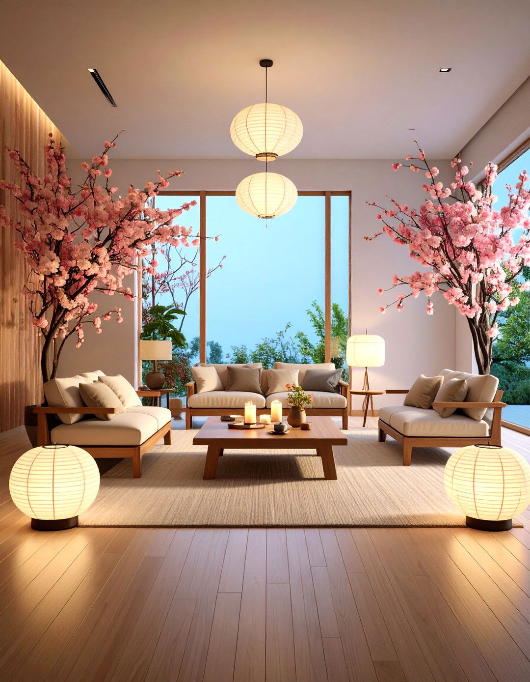 Zen Room with Stone Garden Elements - 20 Zen Room Ideas