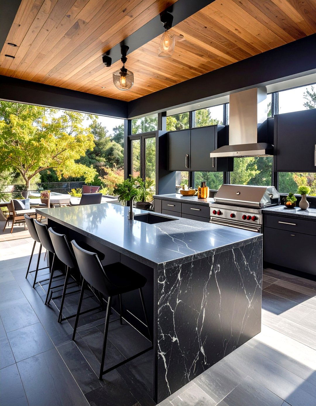 Zinc - 20 Types of Outdoor Kitchen Countertops