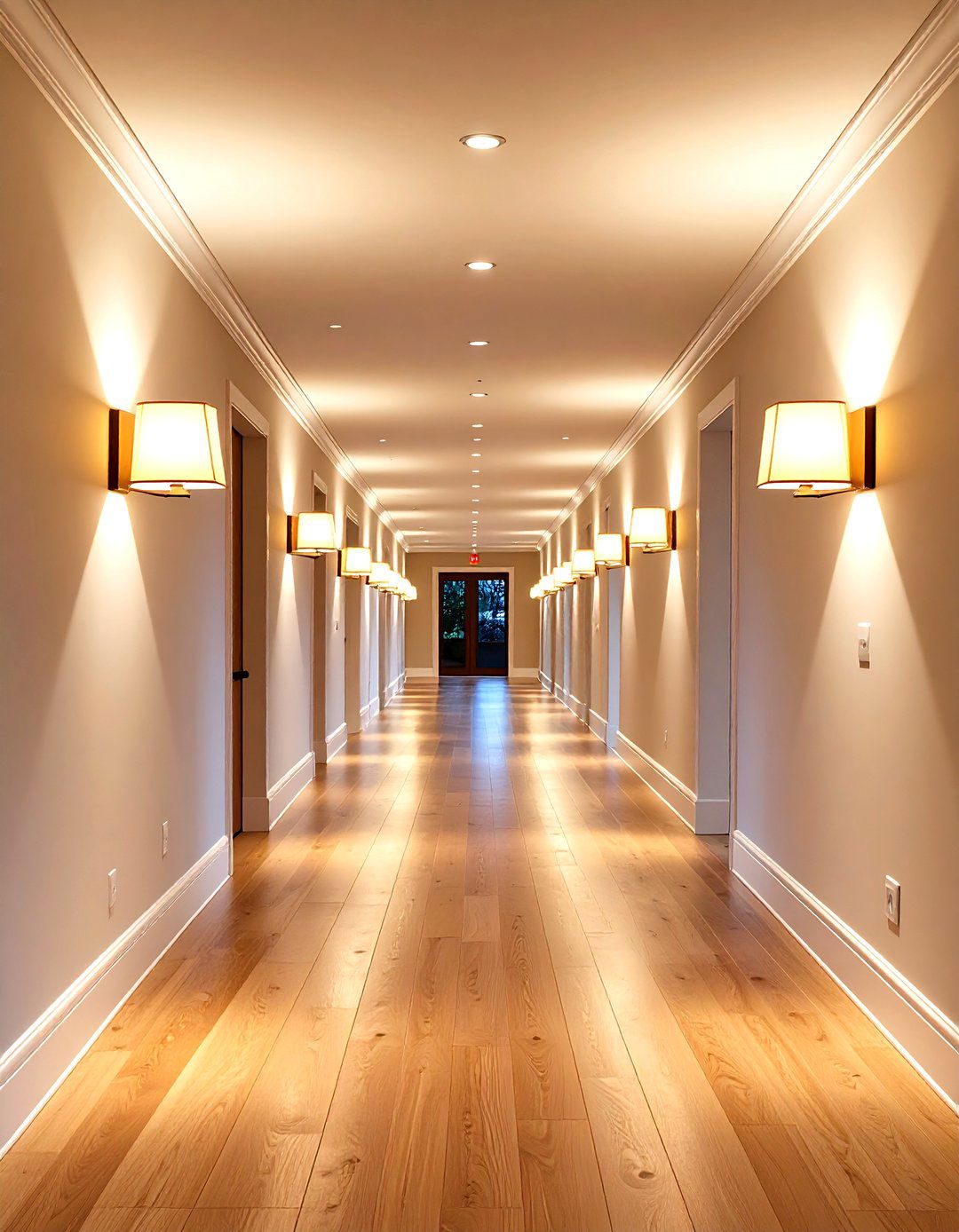 Zoned Dimmable Hallway Downlights - 20 Hallway Lighting Ideas