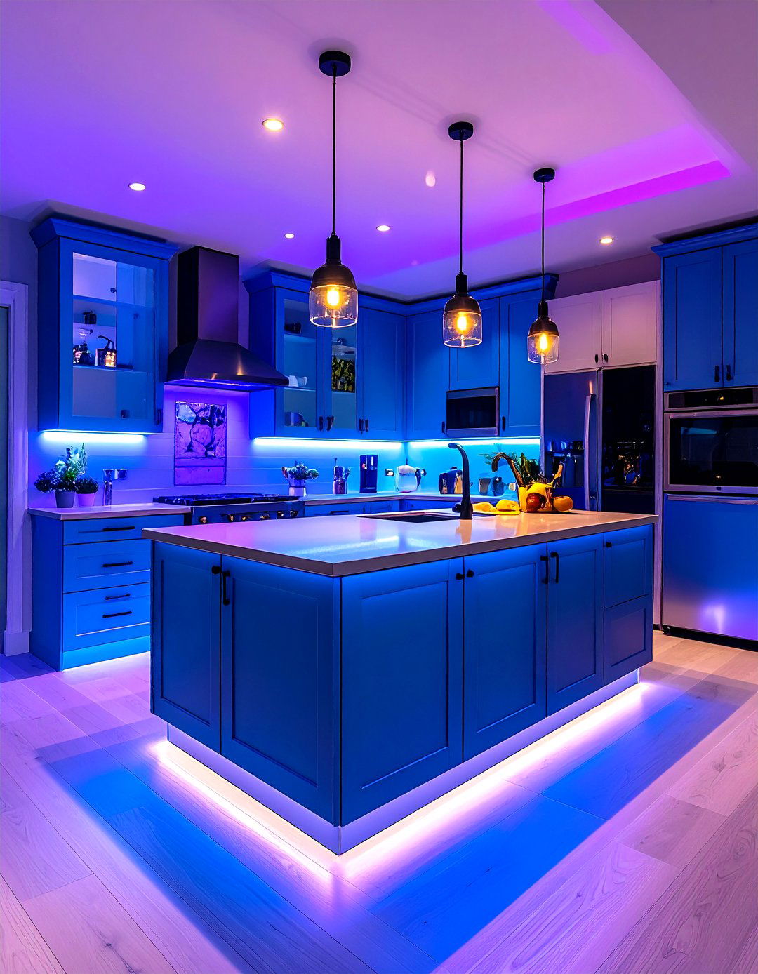 Zoned Dimmable Lighting Maintains Kitchen Function - 20 Gothic Kitchen Ideas