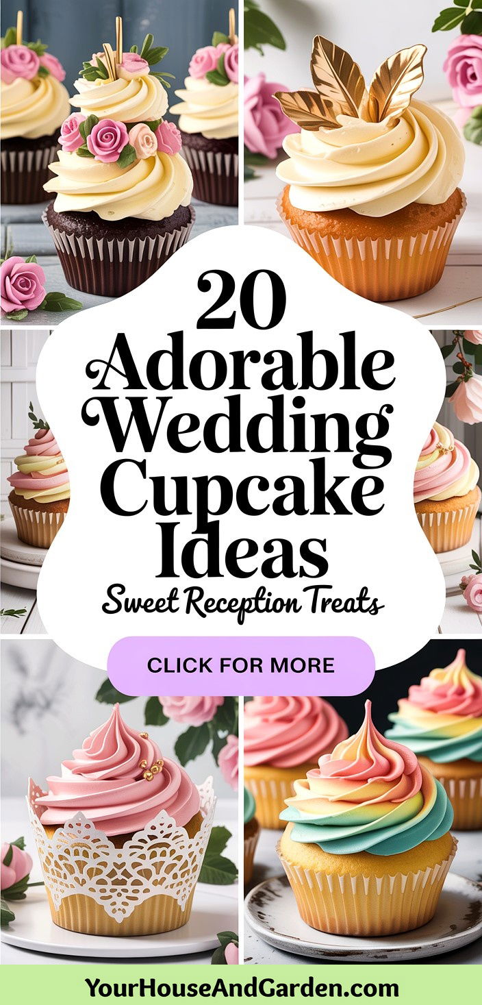 20 Adorable Wedding Cupcake Ideas for a Sweet Reception - 20 Adorable Wedding Cupcake Ideas for a Sweet Reception