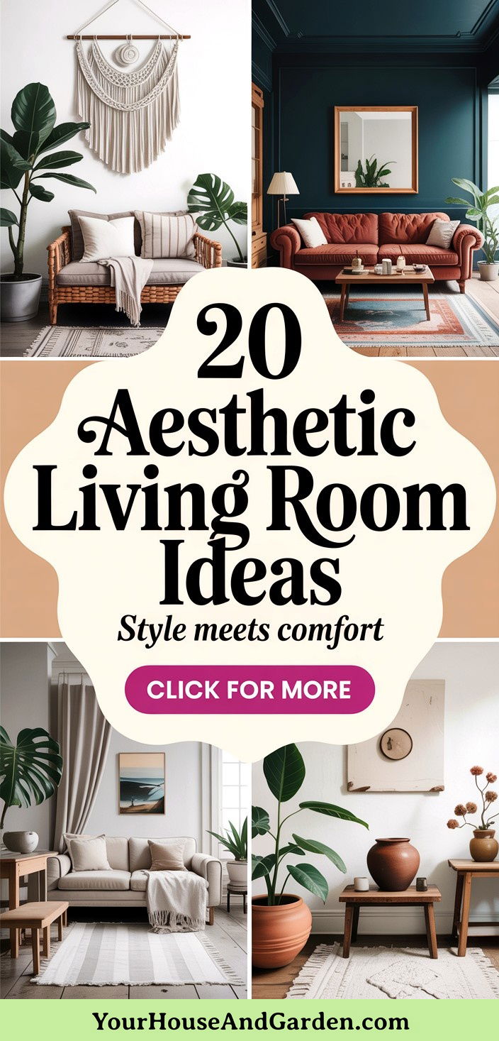 20 Aesthetic Living Room Ideas Style and Comfort Combined
