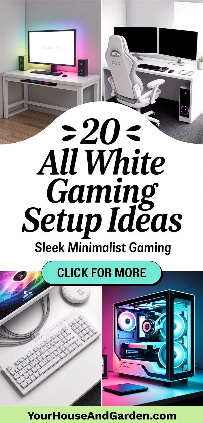 20 All White Gaming Setup Ideas Sleek Modern Designs