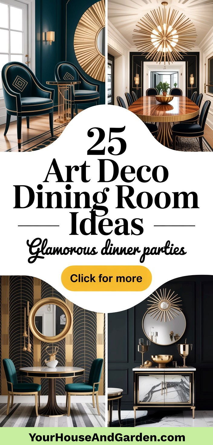 25 Art Deco Dining Room Ideas for Glamorous Entertaining - 25 Art Deco Dining Room Ideas for Glamorous Entertaining