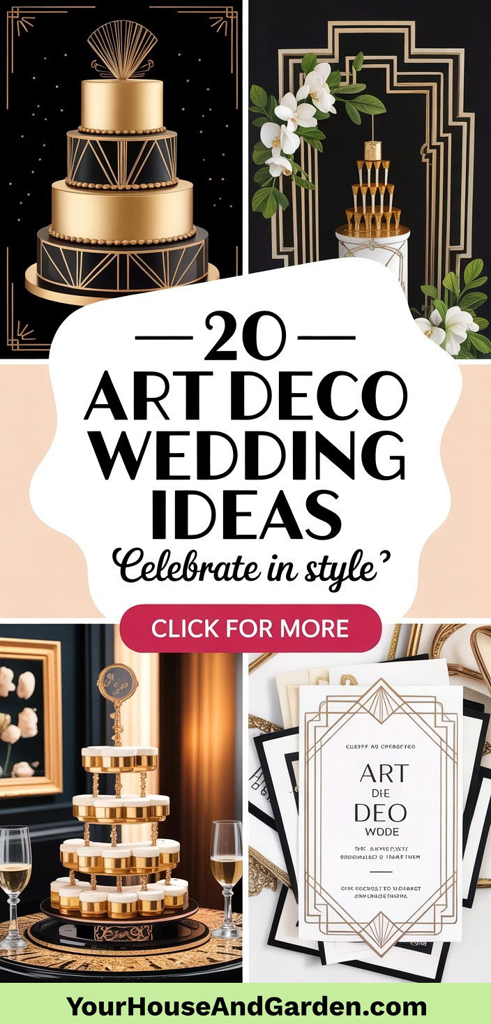 20 Art Deco Wedding Ideas for a Glamorous Celebration - 20 Art Deco Wedding Ideas for a Glamorous Celebration