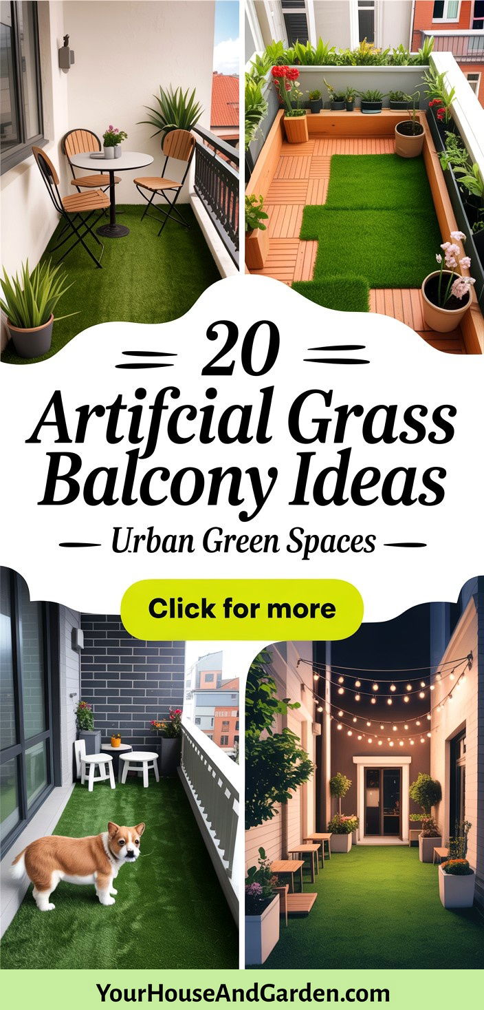 20 Artificial Grass Balcony Designs for Urban Green Spaces - 20 Artificial Grass Balcony Designs for Urban Green Spaces