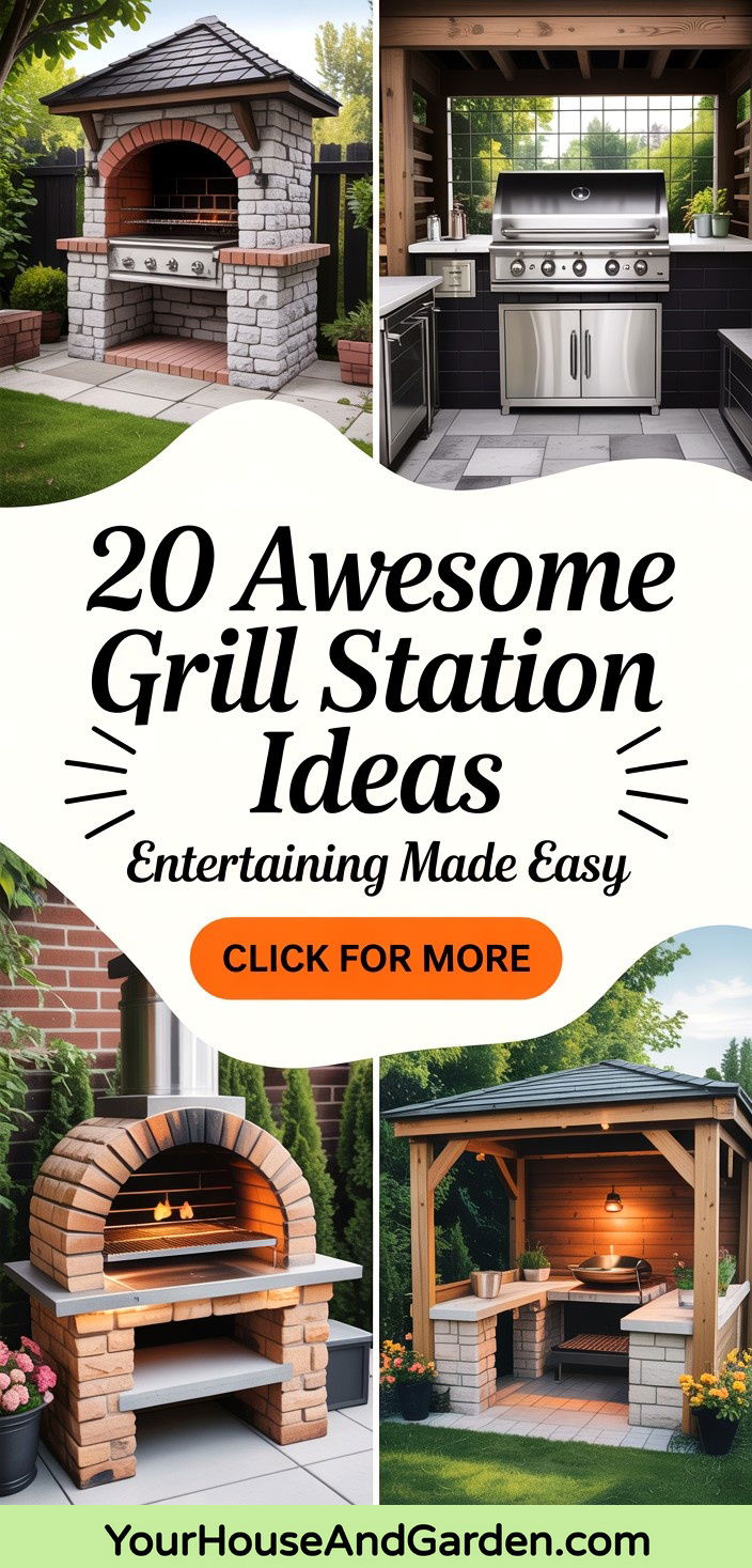 20 Awesome Grill Station Ideas for Outdoor Entertaining - 20 Awesome Grill Station Ideas for Outdoor Entertaining