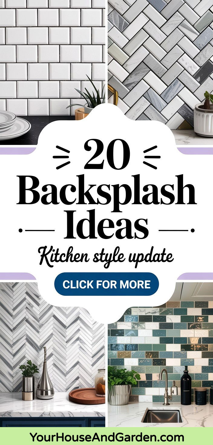 20 Backsplash Ideas for White Cabinets and Granite Countertops - 20 Backsplash Ideas for White Cabinets and Granite Countertops