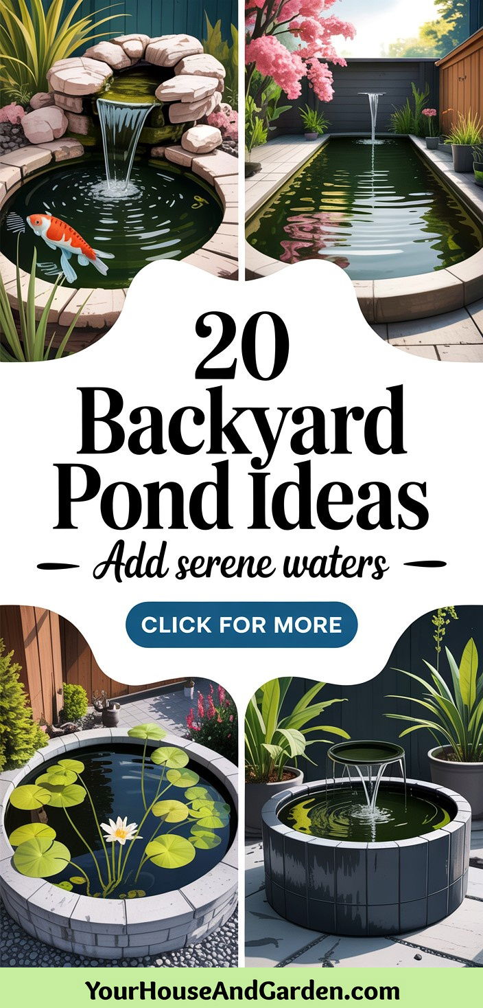 20 Backyard Pond Ideas Add Water Features and Serenity