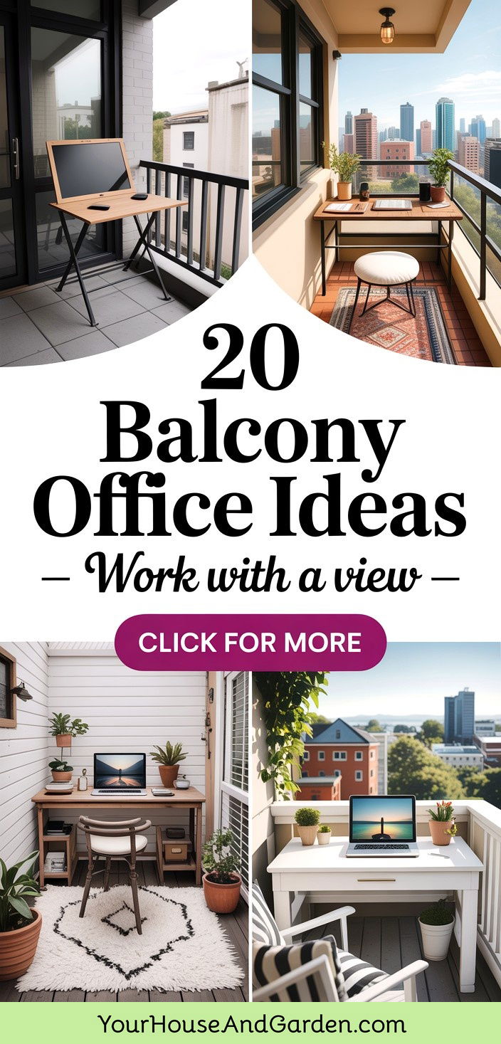 20 Balcony Office Ideas to Maximize Your Outdoor Workspace - 20 Balcony Office Ideas to Maximize Your Outdoor Workspace