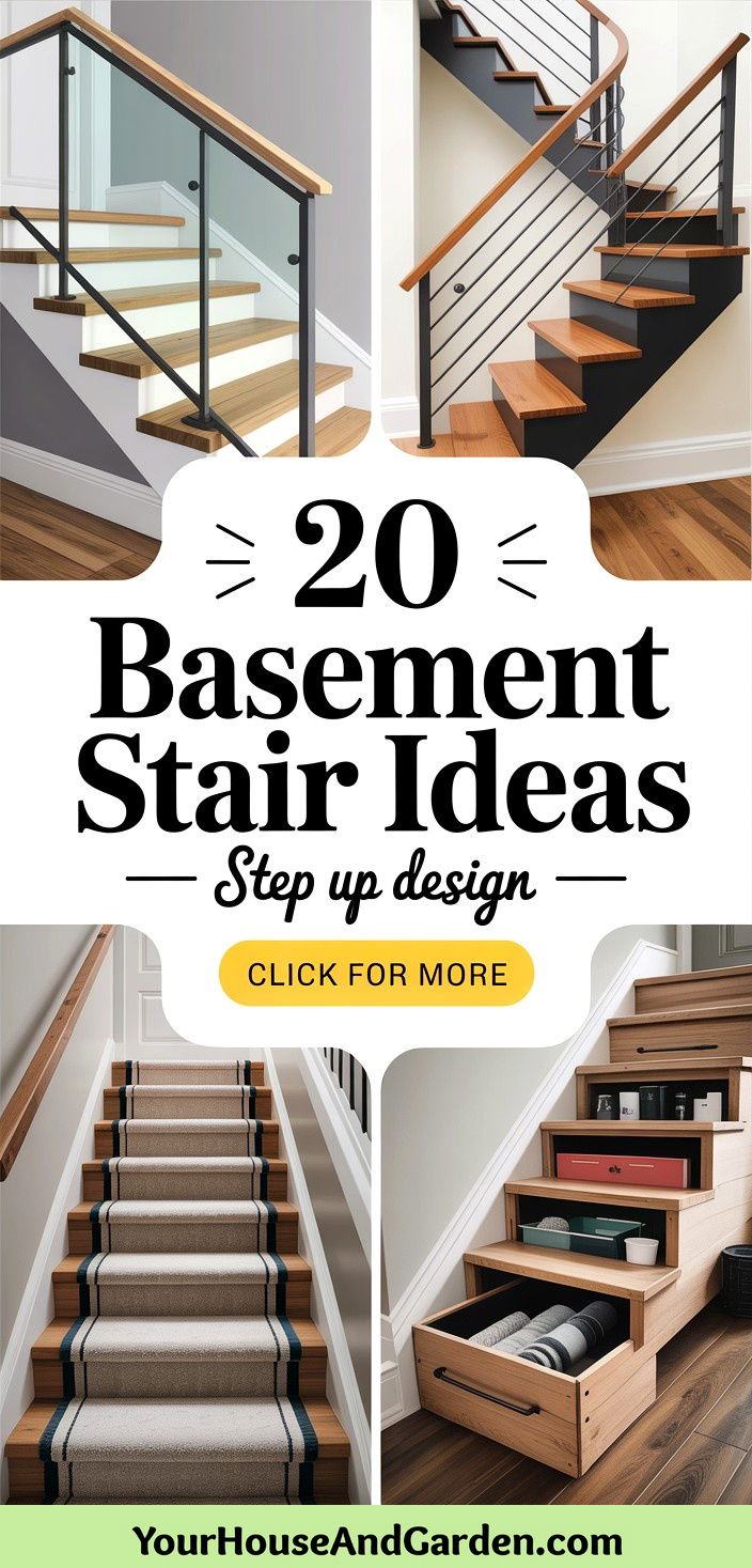 20 Basement Stair Ideas for Safe and Stylish Access - 20 Basement Stair Ideas for Safe and Stylish Access