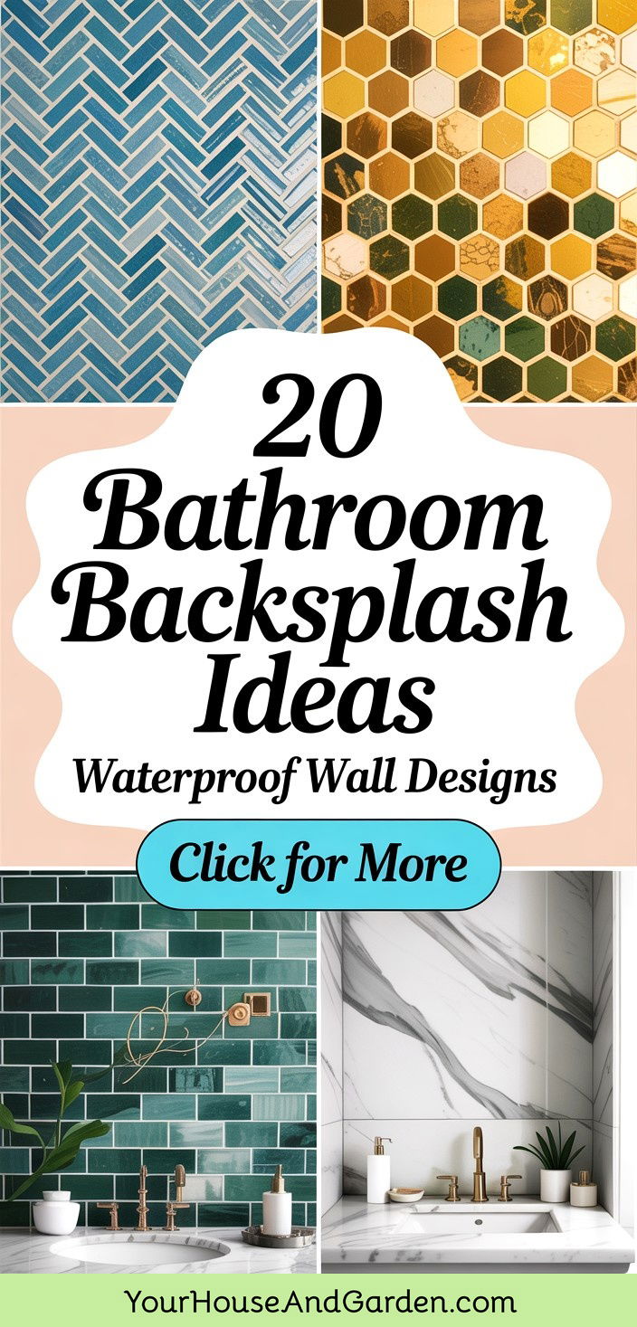 20 Bathroom Backsplash Ideas Waterproof and Stylish Wall Designs
