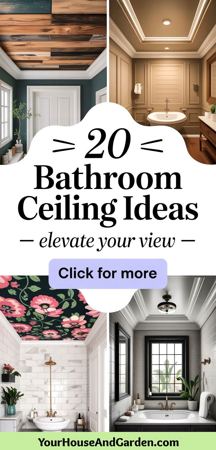 20 Bathroom Ceiling Ideas to Elevate Your Rooms Design - 20 Bathroom Ceiling Ideas to Elevate Your Room's Design