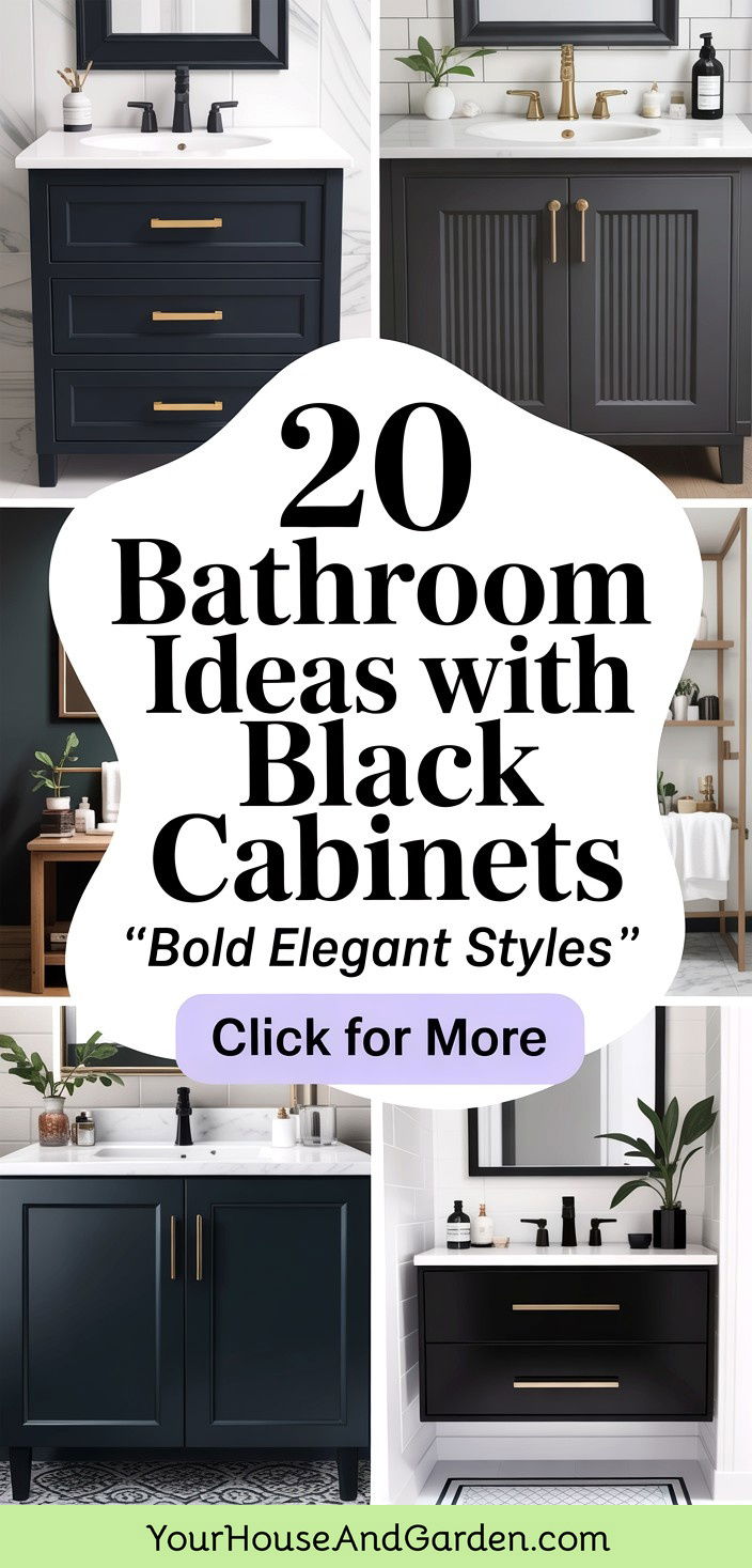 20 Bathroom Ideas with Black Cabinets Bold and Elegant