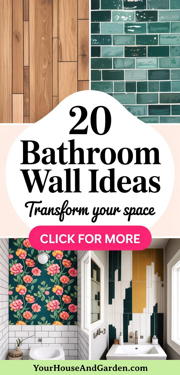 20 Bathroom Wall Ideas to Transform Your Space Creatively - 20 Bathroom Wall Ideas to Transform Your Space Creatively