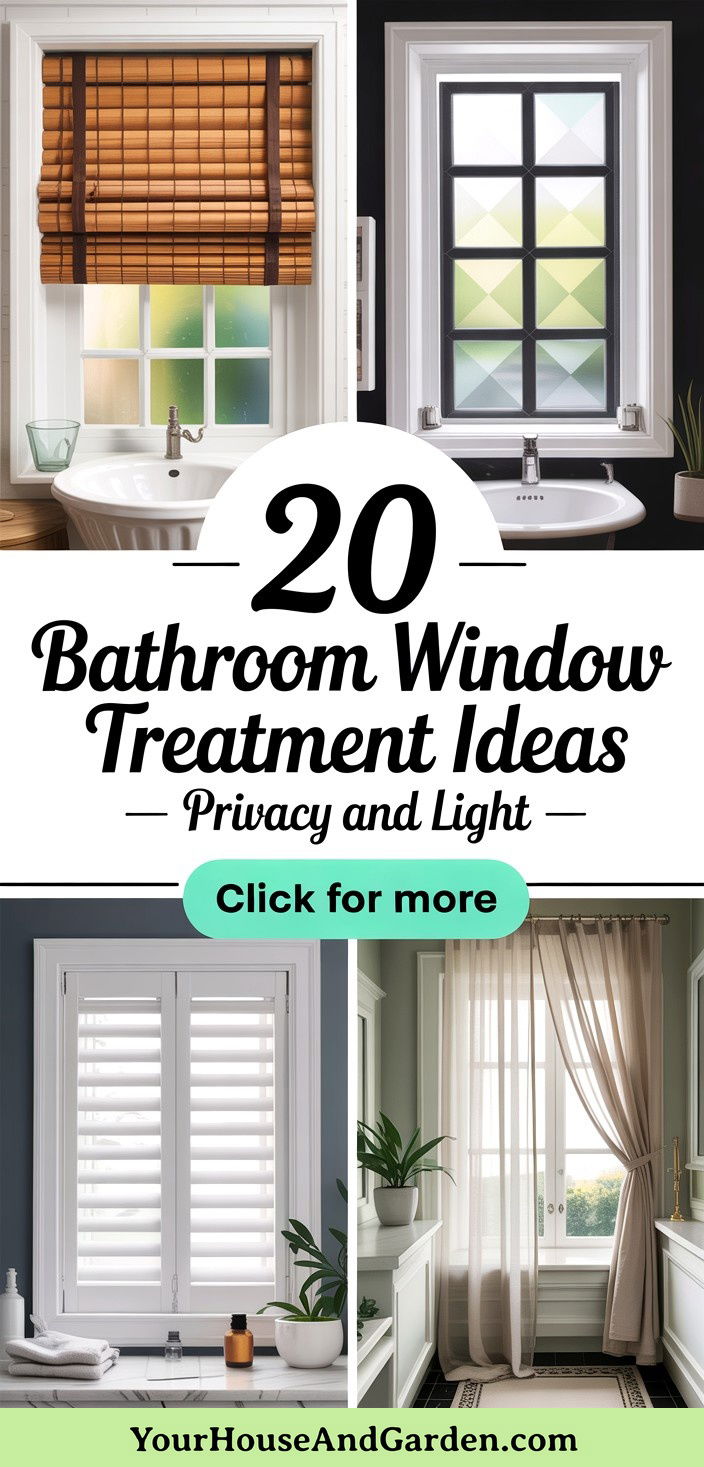 20 Bathroom Window Treatment Ideas for Light and Privacy - 20 Bathroom Window Treatment Ideas for Light and Privacy