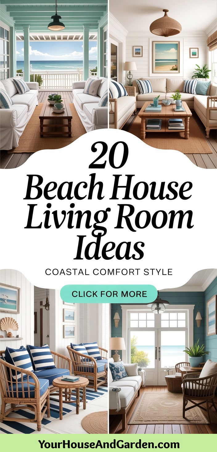 20 Beach House Living Room Ideas for Coastal Comfort - 20 Beach House Living Room Ideas for Coastal Comfort