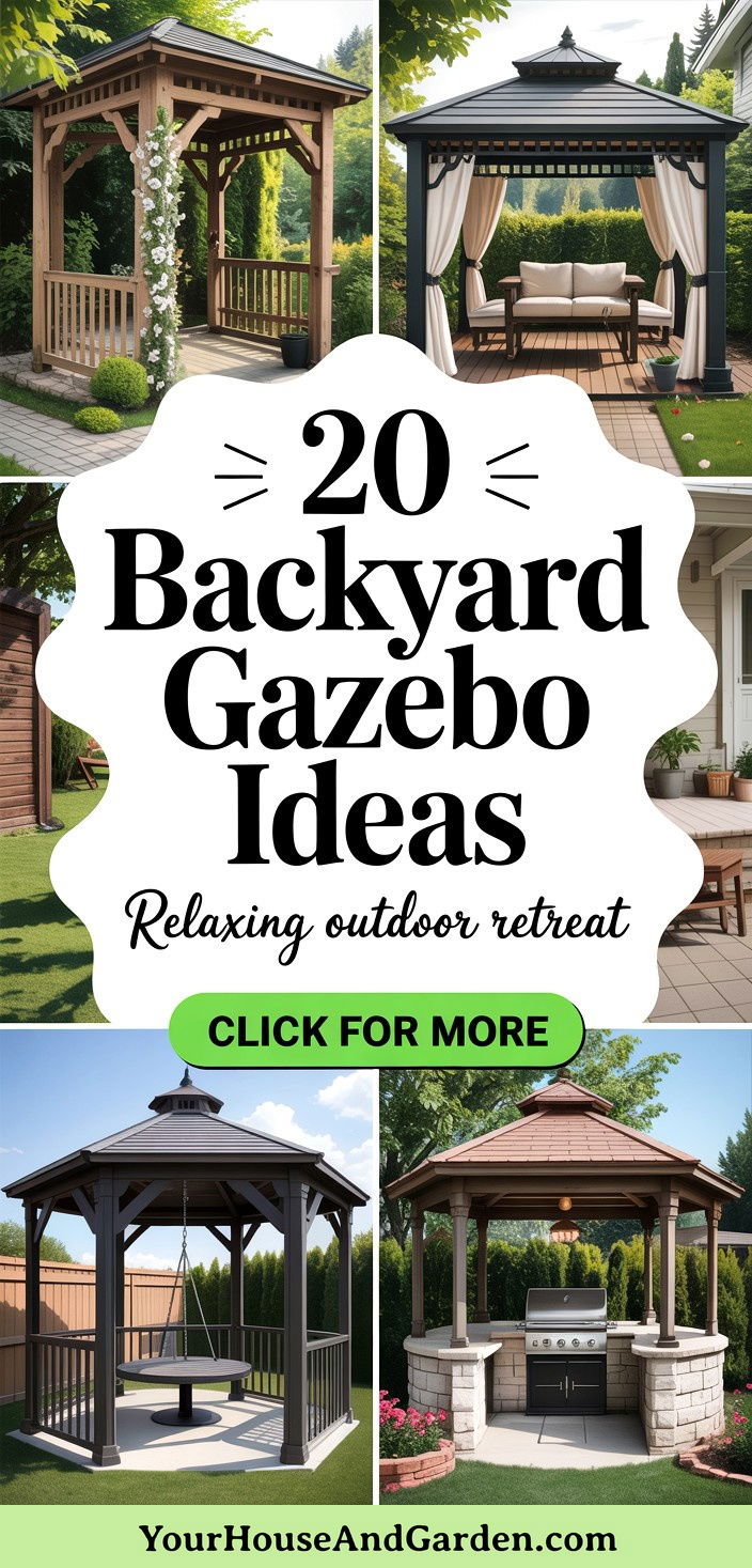 20 Beautiful Backyard Gazebo Ideas for a Relaxing Retreat - 20 Beautiful Backyard Gazebo Ideas for a Relaxing Retreat