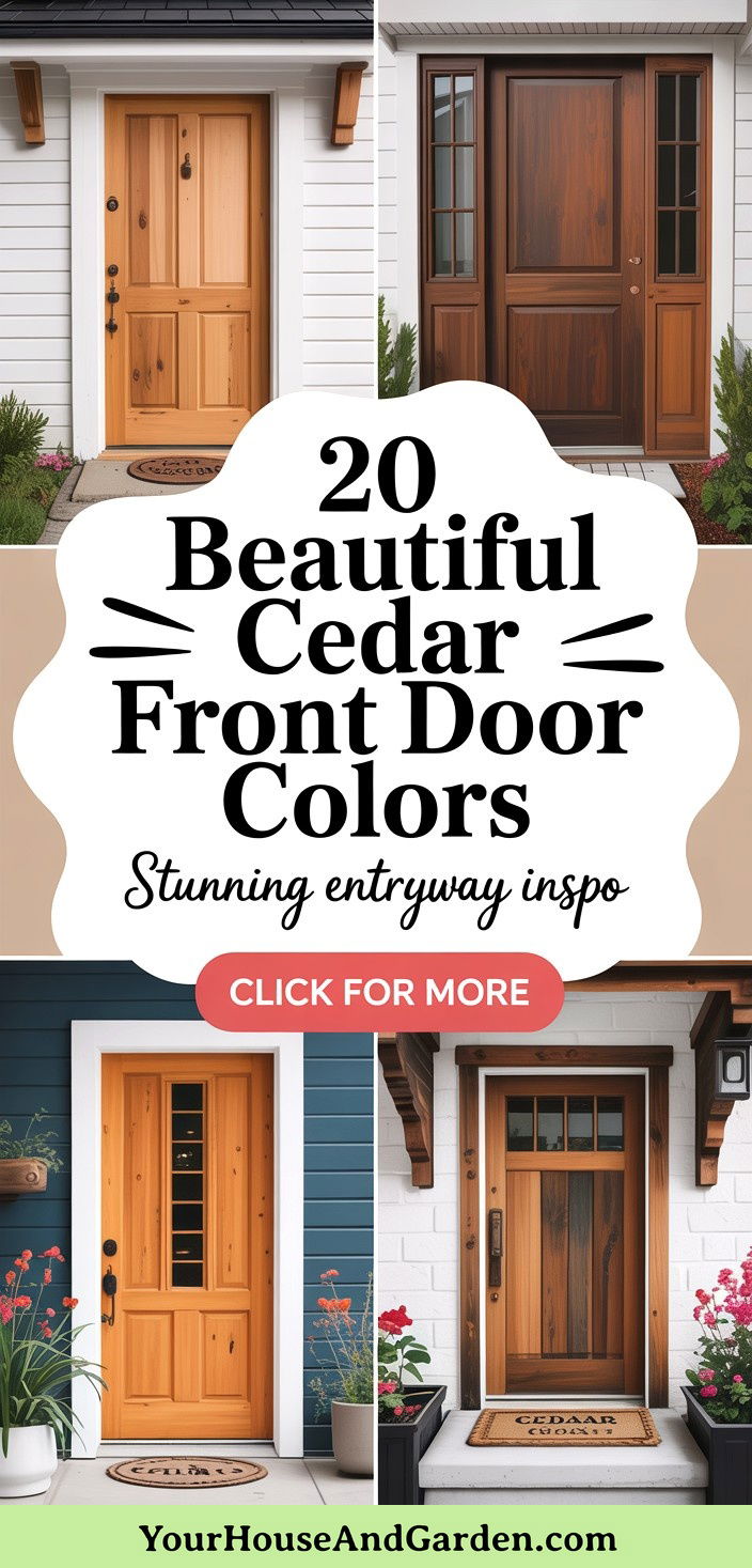 20 Beautiful Cedar Front Door Colors for Curb Appeal - 20 Beautiful Cedar Front Door Colors for Curb Appeal